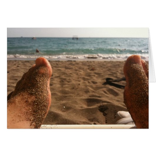 Sandy Feet on the Beach Cards (Front Horizontal)