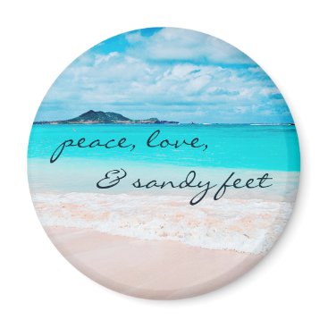 “Sandy feet” turquoise sandy beach photo magnet “Sandy feet” turquoise sandy beach photo magnet
