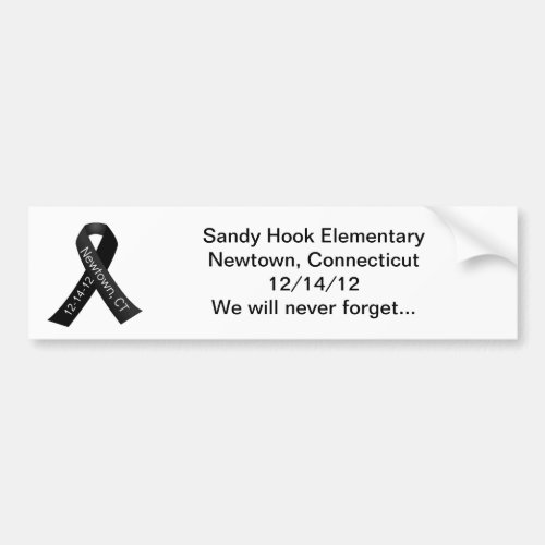Sandy Hook Elementary Newtown Shooting Memorial Bumper Sticker