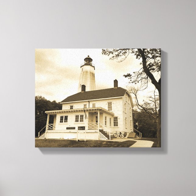 Sandy Hook Lighthouse Canvas Print (Front)