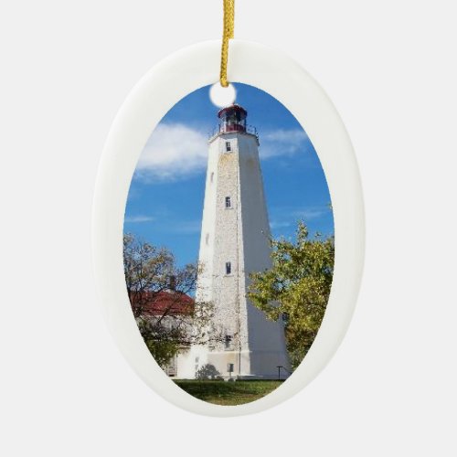 Sandy Hook Lighthouse Ceramic Ornament