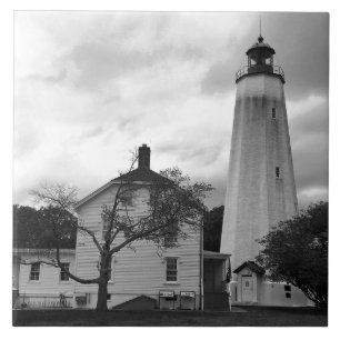 Sandy Hook Lighthouse Ceramic Tile
