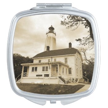 Sandy Hook Lighthouse Compact Mirror by JTHoward at Zazzle