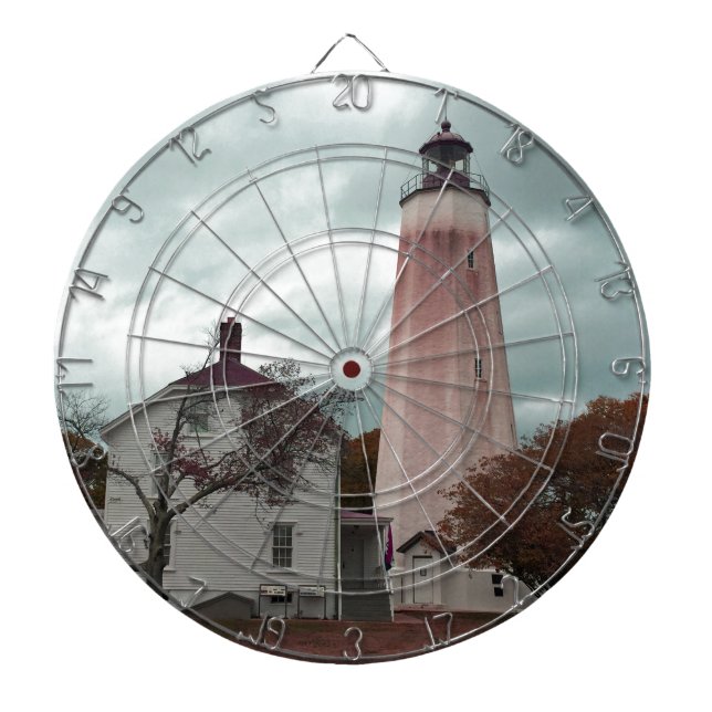 Sandy Hook Lighthouse Dart Board (Front)