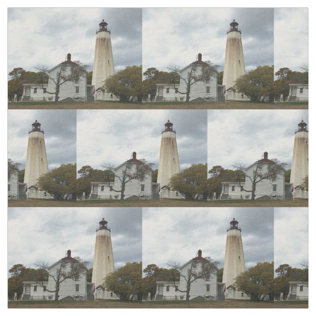Sandy Hook Lighthouse Fabric (Swatch)