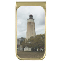Sandy Hook Lighthouse Gold Finish Money Clip