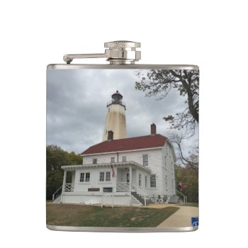 Sandy Hook Lighthouse Hip Flask by JTHoward at Zazzle