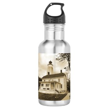 Sandy Hook Lighthouse Insulated Water Bottle by JTHoward at Zazzle