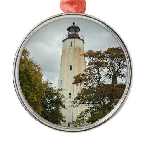 Sandy Hook Lighthouse Metal Ornament