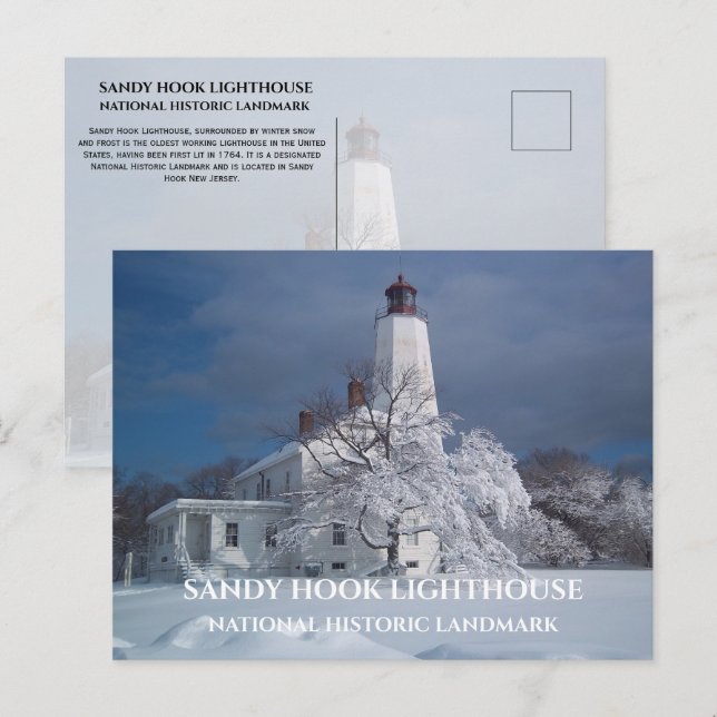 Sandy Hook Lighthouse National Historic Landmark Postcard (Front/Back)