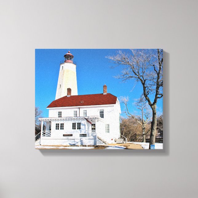 Sandy Hook Lighthouse, New Jersey Wrapped Canvas Print (Front)