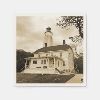 Sandy Hook Lighthouse Paper Napkins by JTHoward at Zazzle