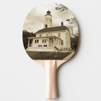 Sandy Hook Lighthouse Ping Pong Paddle by JTHoward at Zazzle