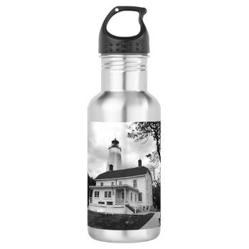 Sandy Hook Lighthouse Stainless Steel Water Bottle by JTHoward at Zazzle