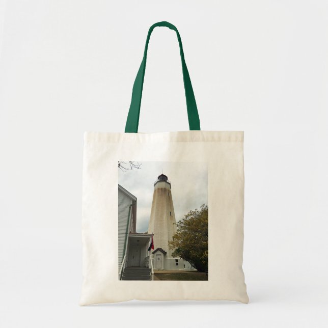 Sandy Hook Lighthouse Tote Bag (Front)