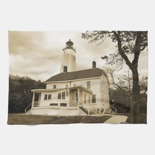 Sandy Hook Lighthouse Towel (Horizontal)