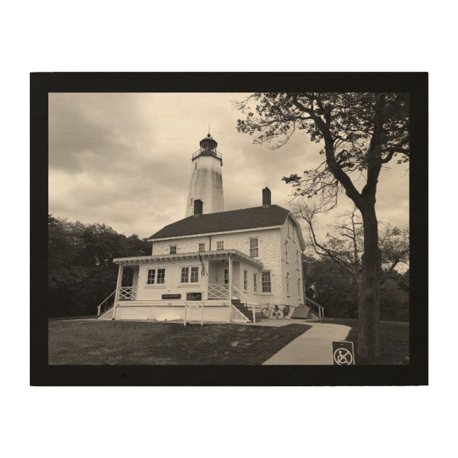 Sandy Hook Lighthouse Wood Wall Decor (Front)