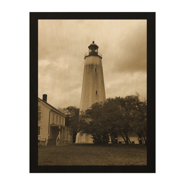 Sandy Hook Lighthouse Wood Wall Decor (Front)