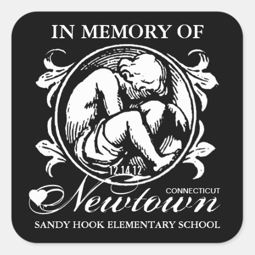 Sandy Hook Newtown Memory Square Sticker