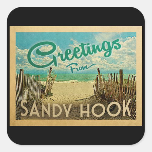 Sandy Hook Stickers Beach Vintage Travel