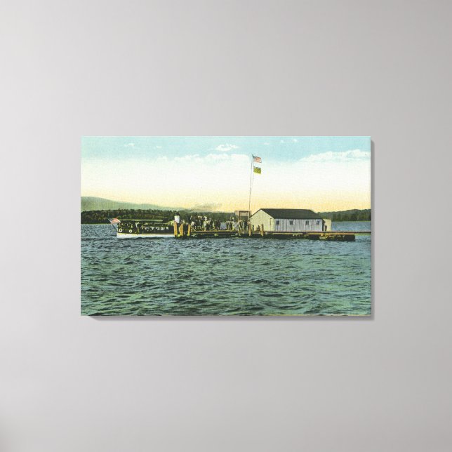 Sandy Island, Boston YMCA Camp Landing View Canvas Print (Front)