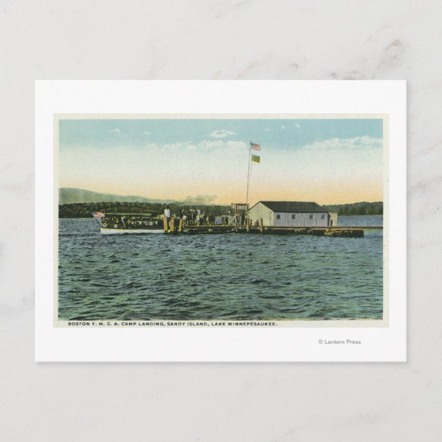 Sandy Island, Boston YMCA Camp Landing View Postcard (Front)