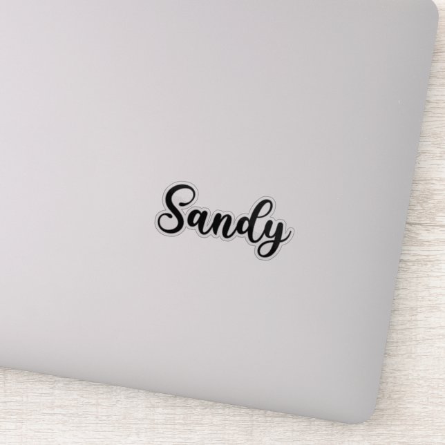 Sandy Name - Handwritten Calligraphy Sticker (Detail)