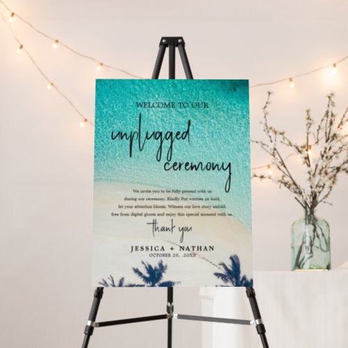 Sandy Palm Beach I Unplugged Wedding Ceremony  Foam Board