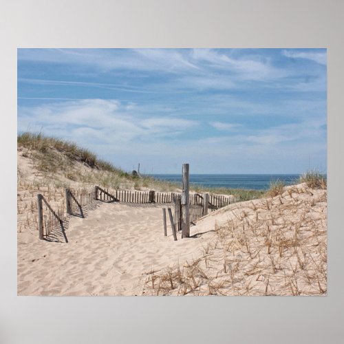 Sandy path to the beach poster