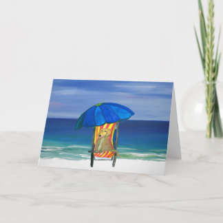 Sandy Paws Beach Dog Card