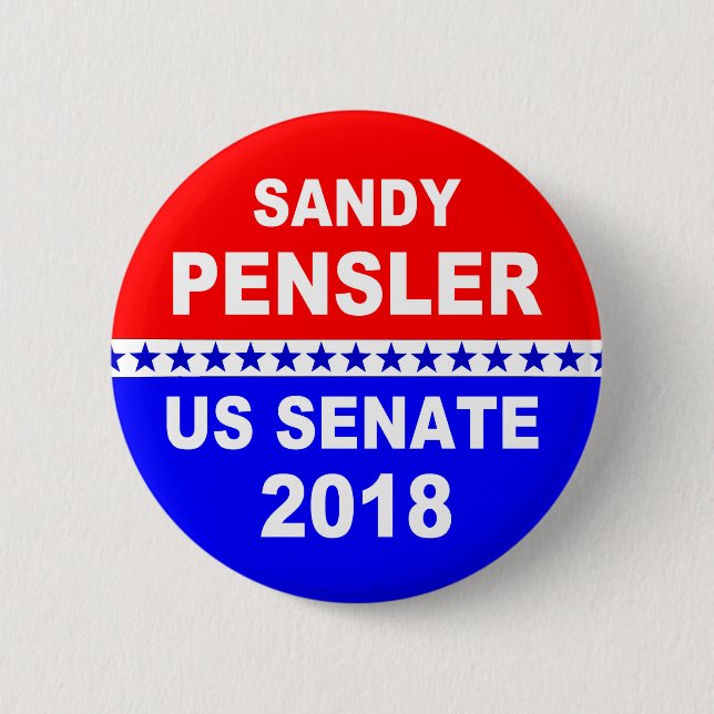 Sandy Pensler Senate Michigan political button (Front)