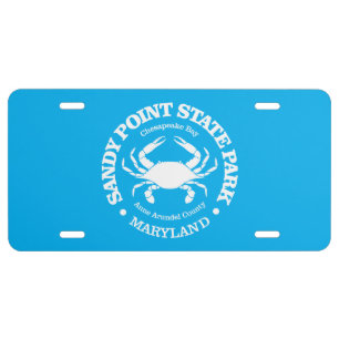 Sandy Point SP (crab) License Plate
