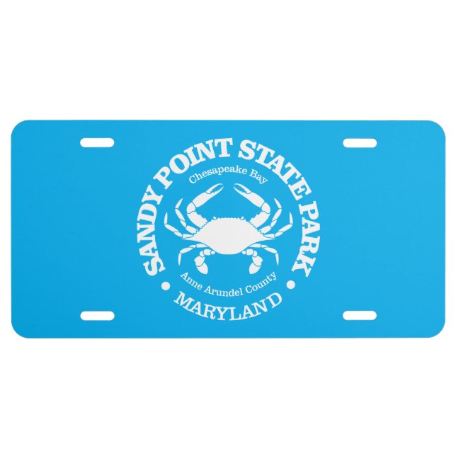 Sandy Point SP (crab) License Plate (Front)