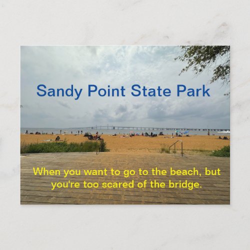 Sandy Point State Park Beach Maryland Postcard