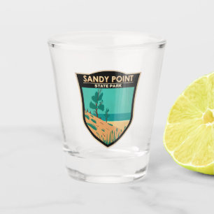 Sandy Point State Park Maryland Badge Shot Glass