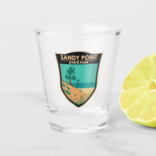 Sandy Point State Park Maryland Badge Shot Glass