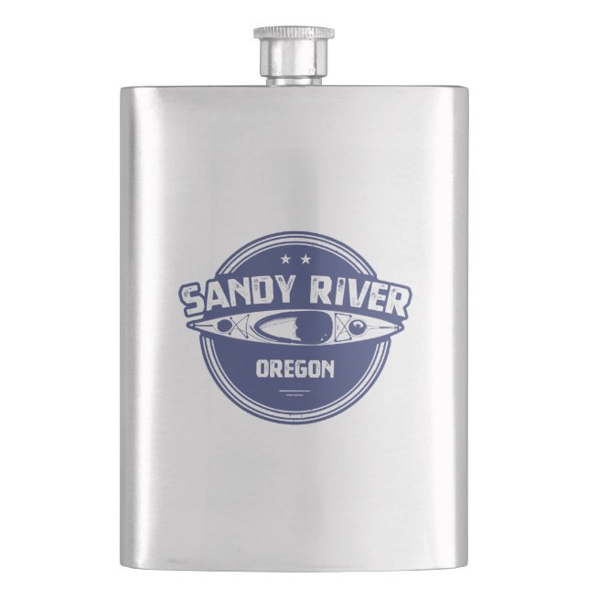 Sandy River Oregon Kayaking Flask (Front)