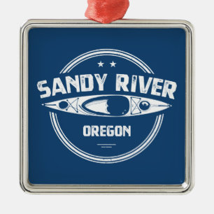 Sandy River Oregon Kayaking Metal Ornament