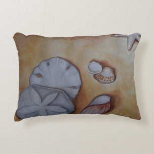 Sandy Seashells Accent Pillow