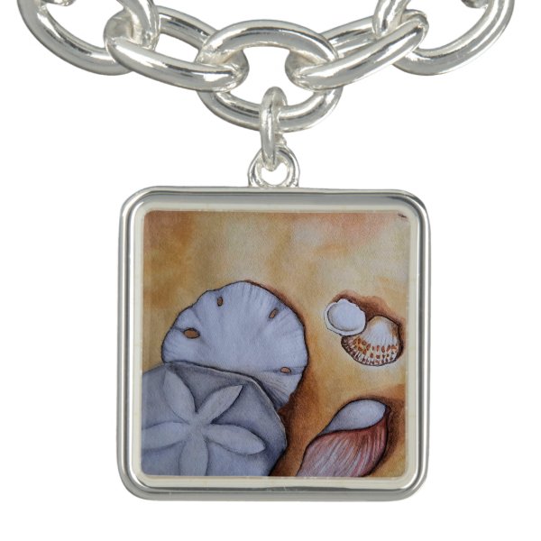 Sandy Seashells Silver Plated Bracelet