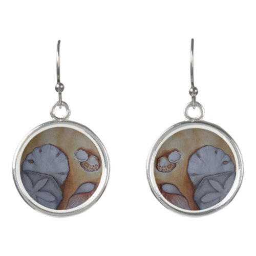 Sandy Seashells Silver Plated Earrings