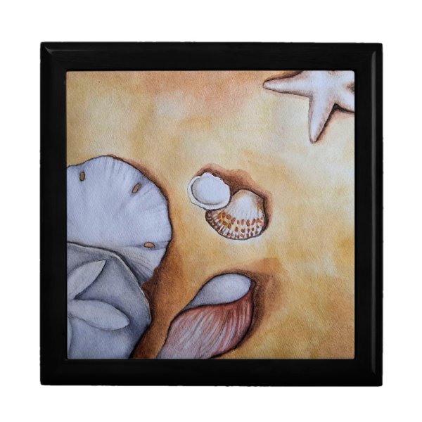 Sandy Seashells Jewelry Box