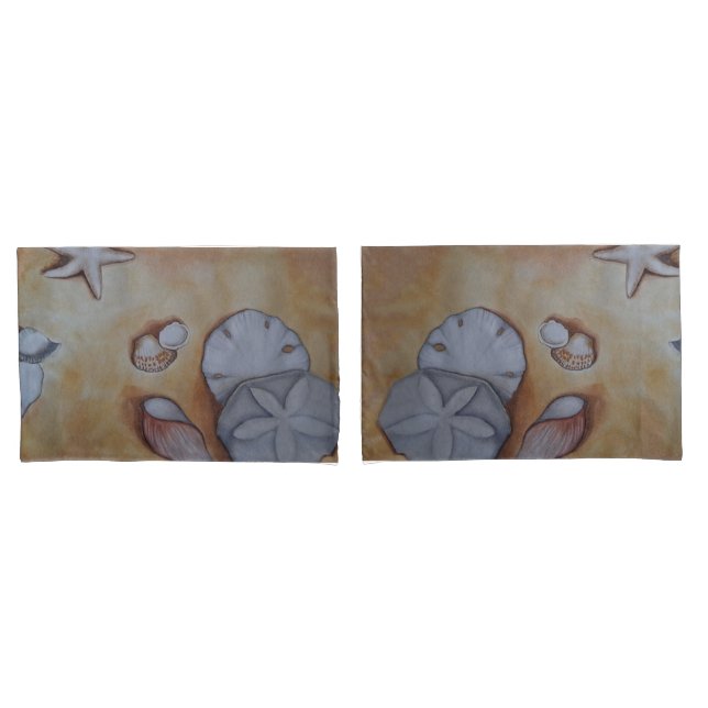 Sandy Seashells  Pillow Case (Front-Set)