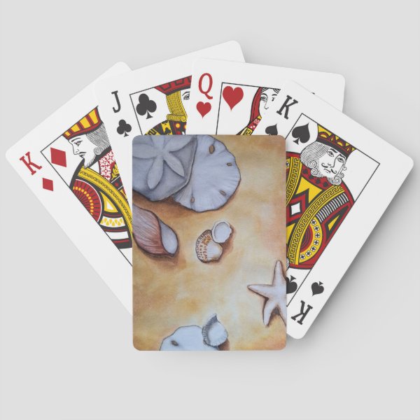 Sandy Seashells Poker Cards