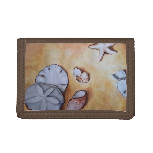 Sandy Seashells Trifold Wallet