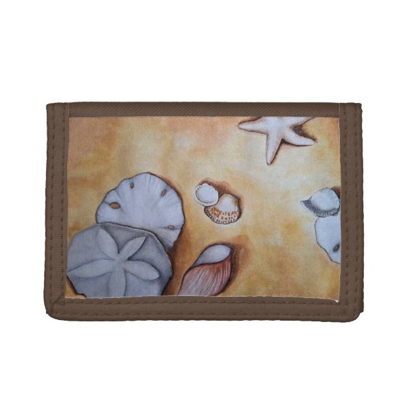 Sandy Seashells Trifold Wallet