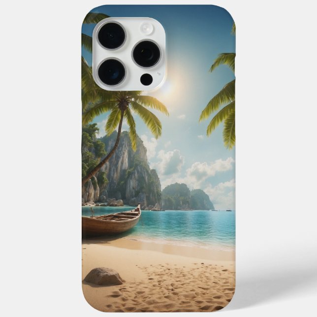 "Sandy Serenity: Beach iPhone Case Design" (Back)