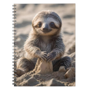 Sandy Shores : Baby Sloth Building Sand Castles, Notebook