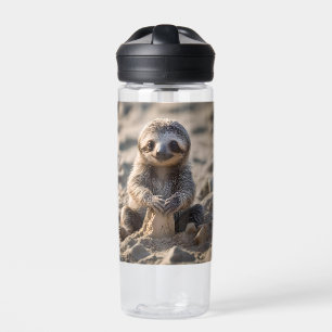 Sandy Shores: Baby Sloth Building Sand Castles, Water Bottle
