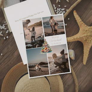 Sandy Smiles 4 Beachy Delights for your Christmas Foil Holiday Card